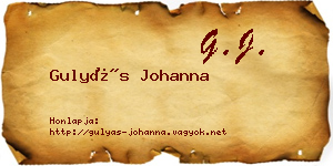 Gulyás Johanna névjegykártya