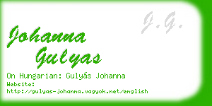 johanna gulyas business card